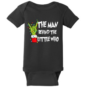 A Little Who Is Due Christmas Pregnancy Couples Matching Baby Bodysuit