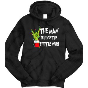 A Little Who Is Due Christmas Pregnancy Couples Matching Tie Dye Hoodie