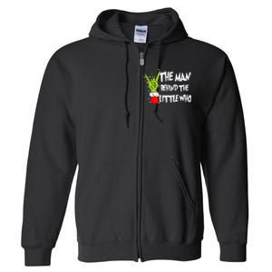 A Little Who Is Due Christmas Pregnancy Couples Matching Full Zip Hoodie