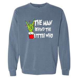 A Little Who Is Due Christmas Pregnancy Couples Matching Garment-Dyed Sweatshirt