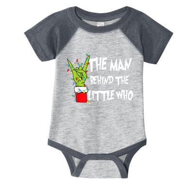 A Little Who Is Due Christmas Pregnancy Couples Matching Infant Baby Jersey Bodysuit