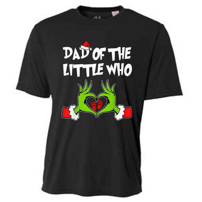 A Little Who Is Due Christmas Pregnancy Couples Matching Cooling Performance Crew T-Shirt