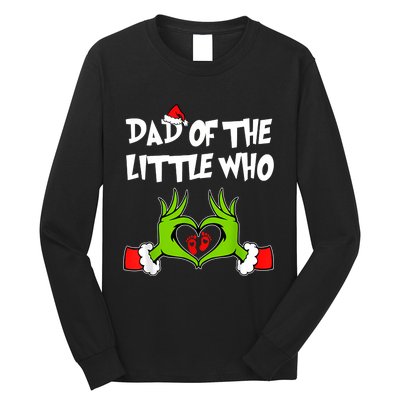 A Little Who Is Due Christmas Pregnancy Couples Matching Long Sleeve Shirt