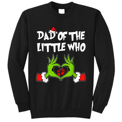 A Little Who Is Due Christmas Pregnancy Couples Matching Tall Sweatshirt