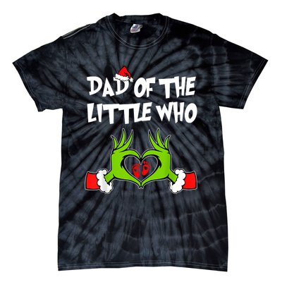 A Little Who Is Due Christmas Pregnancy Couples Matching Tie-Dye T-Shirt