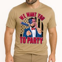 Abraham Lincoln We Want You To Party Cooling Performance Crew T-Shirt