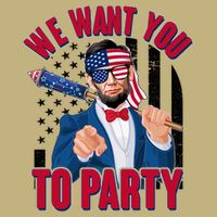 Abraham Lincoln We Want You To Party Cooling Performance Crew T-Shirt