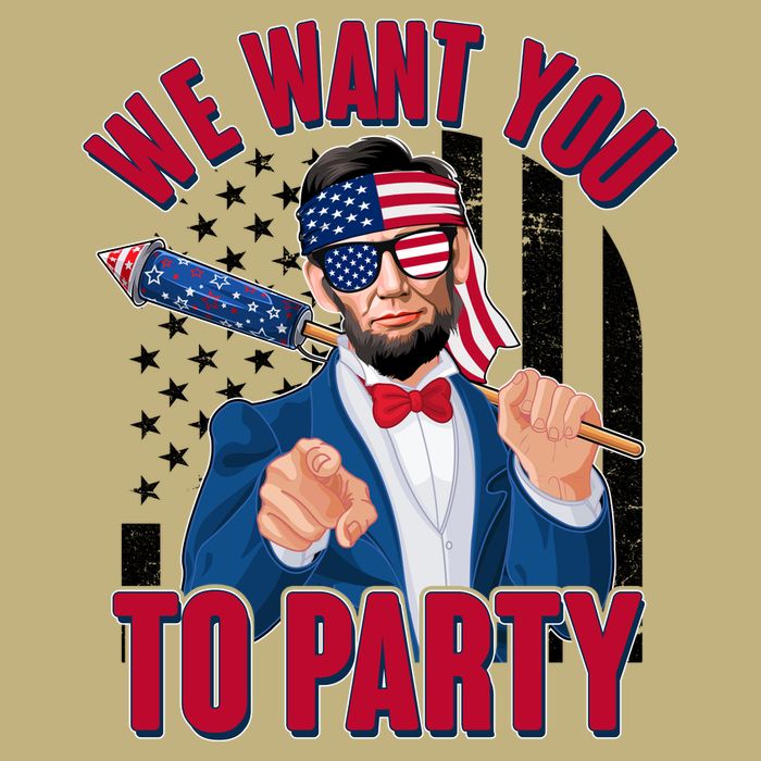 Abraham Lincoln We Want You To Party Cooling Performance Crew T-Shirt