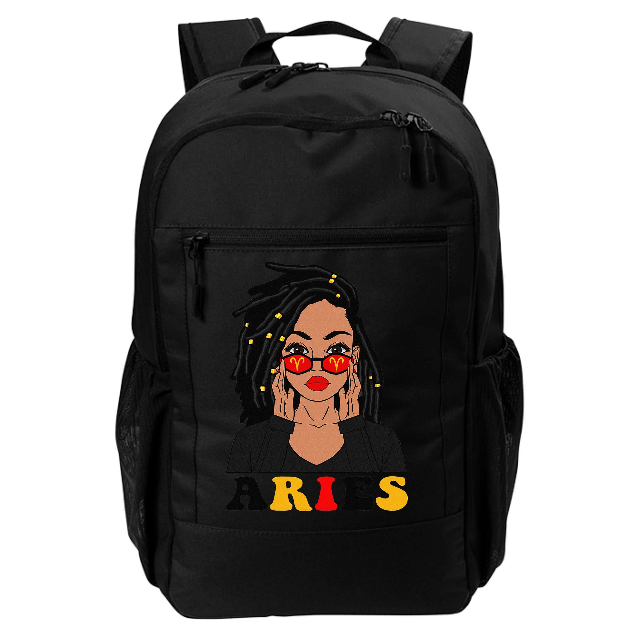 Aries Loc'd Woman Zodiac Signs Birthday Backpack