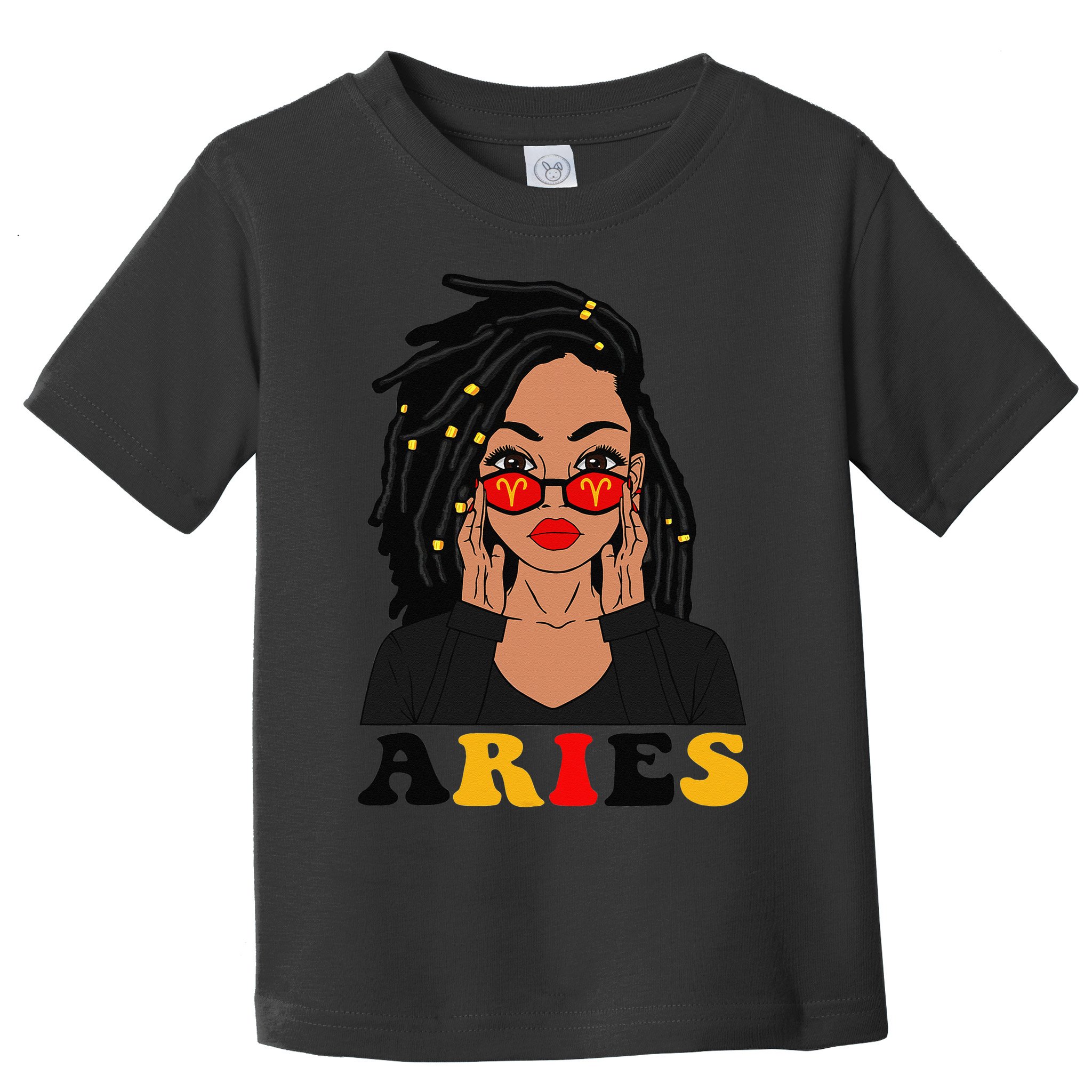 Aries Loc'd Woman Zodiac Signs Birthday Toddler T-Shirt