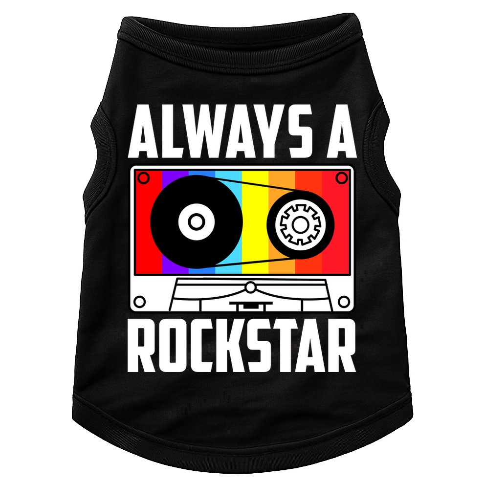 Always A Rockstar Vintage Casette Doggie Tank