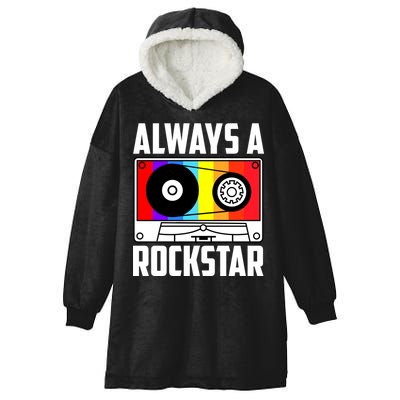 Always A Rockstar Vintage Casette Hooded Wearable Blanket