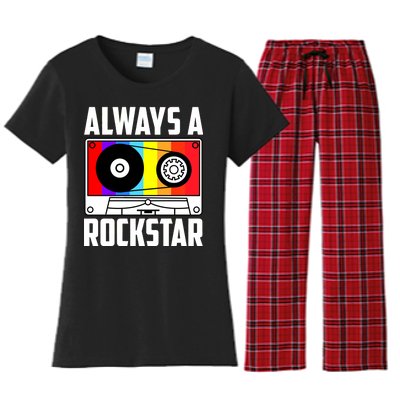 Always A Rockstar Vintage Casette Women's Flannel Pajama Set