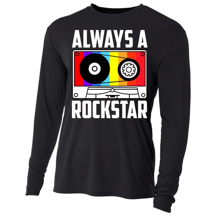 Always A Rockstar Vintage Casette Cooling Performance Long Sleeve Crew