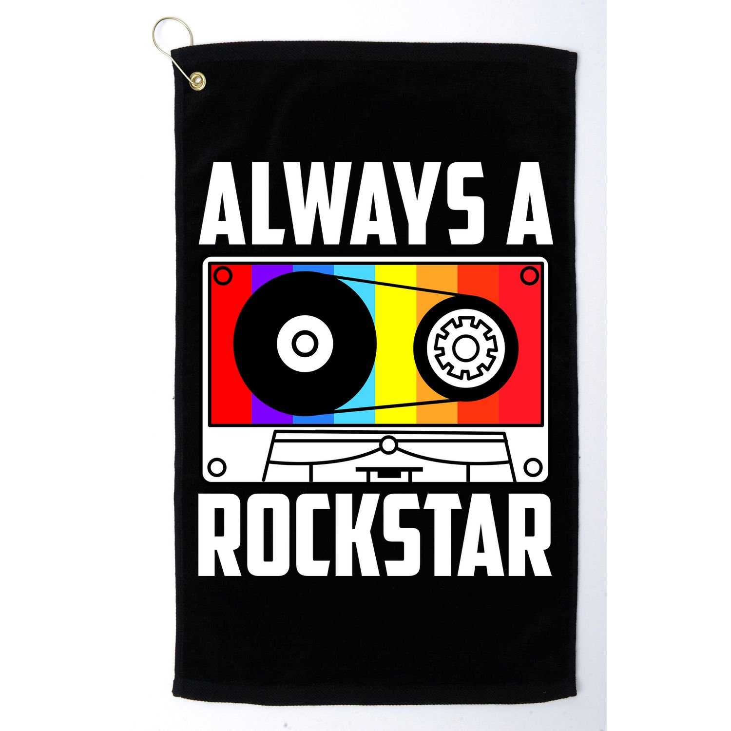 Always A Rockstar Vintage Casette Golf Towel