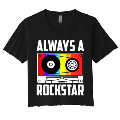 Always A Rockstar Vintage Casette Crop Top