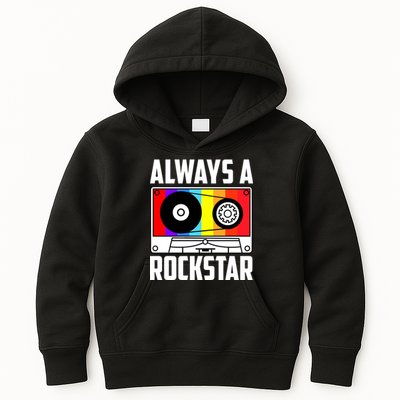 Always A Rockstar Vintage Casette Kids Hoodie