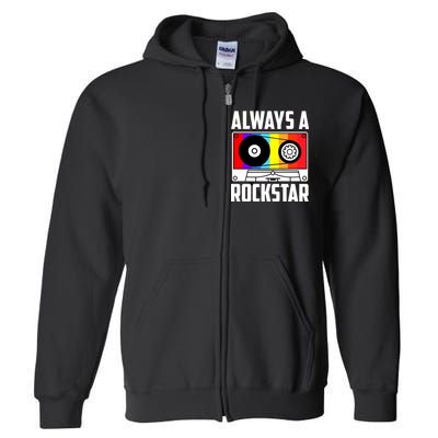 Always A Rockstar Vintage Casette Full Zip Hoodie