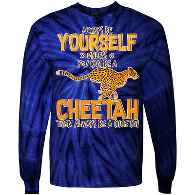 Always Be A Cheetah Tie-Dye Long Sleeve Shirt