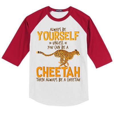 Always Be A Cheetah Kids Colorblock Raglan Jersey