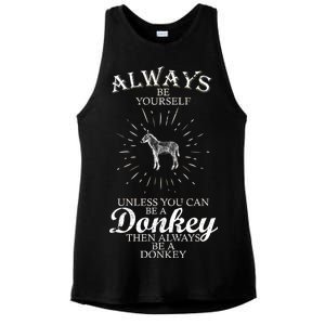 Always Be A Donkey Ladies PosiCharge Tri-Blend Wicking Tank