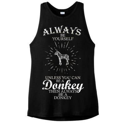 Always Be A Donkey Ladies PosiCharge Tri-Blend Wicking Tank