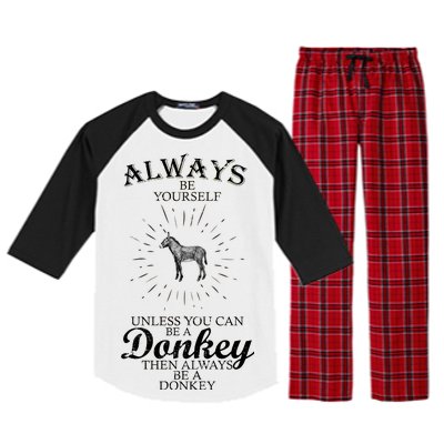 Always Be A Donkey Raglan Sleeve Pajama Set