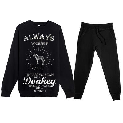 Always Be A Donkey Premium Crewneck Sweatsuit Set