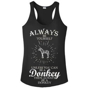 Always Be A Donkey Ladies PosiCharge Competitor Racerback Tank