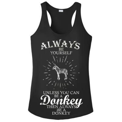 Always Be A Donkey Ladies PosiCharge Competitor Racerback Tank