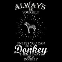 Always Be A Donkey Pom Pom 12in Knit Beanie