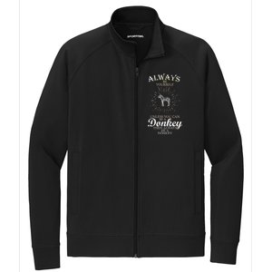 Always Be A Donkey Stretch Full-Zip Cadet Jacket