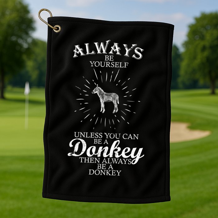 Always Be A Donkey Golf Towel