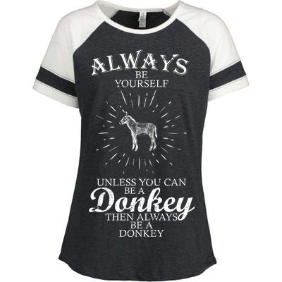 Always Be A Donkey Enza Ladies Jersey Colorblock Tee