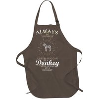 Always Be A Donkey Full-Length Apron With Pockets