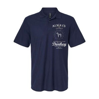 Always Be A Donkey Softstyle Adult Sport Polo