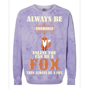 Always Be A Fox Colorblast Crewneck Sweatshirt