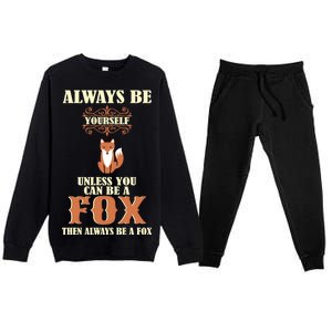 Always Be A Fox Premium Crewneck Sweatsuit Set