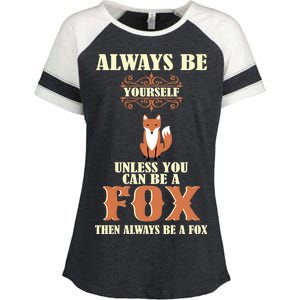 Always Be A Fox Enza Ladies Jersey Colorblock Tee