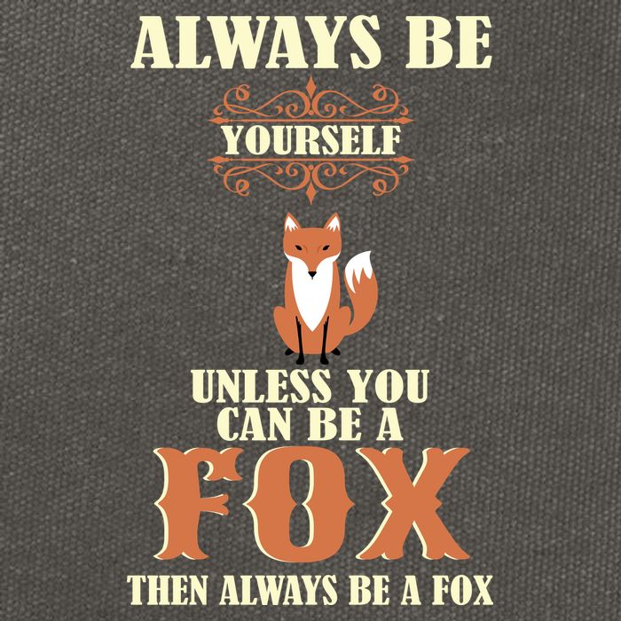 Always Be A Fox Cotton Canvas Backpack