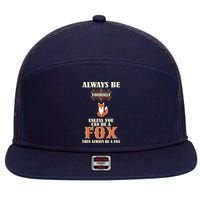 Always Be A Fox 7 Panel Mesh Trucker Snapback Hat
