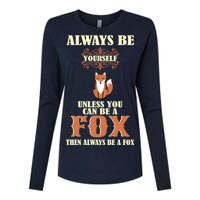 Always Be A Fox Womens Cotton Relaxed Long Sleeve T-Shirt