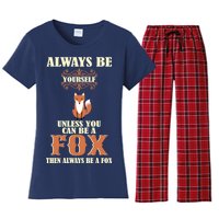 Always Be A Fox Women's Flannel Pajama Set