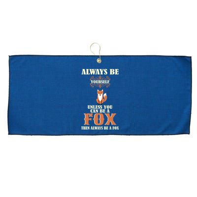 Always Be A Fox Large Microfiber Waffle Golf Towel