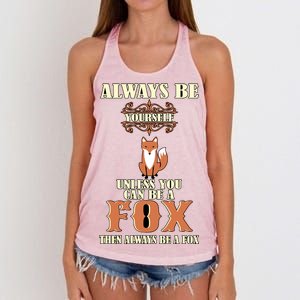 Always Be A Fox Women's Knotted Racerback Tank