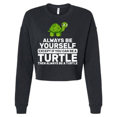 Always Be A Turtle Cropped Pullover Crew