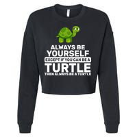 Always Be A Turtle Cropped Pullover Crew