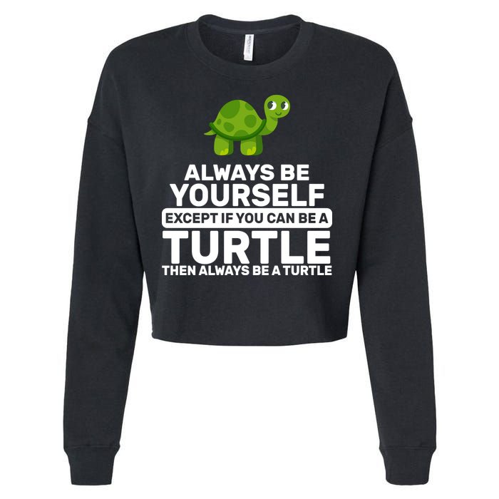 Always Be A Turtle Cropped Pullover Crew