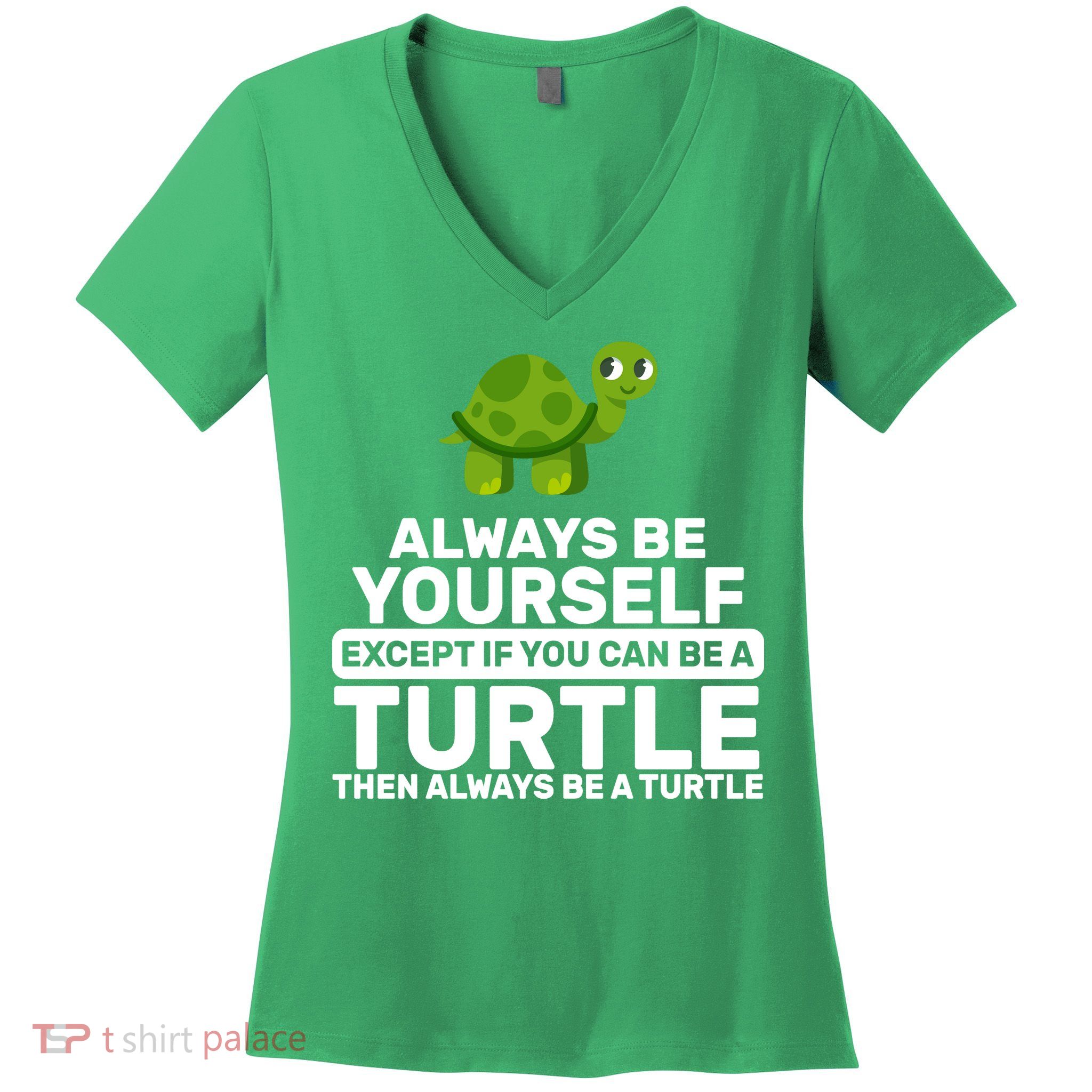 Always Be A Turtle Women's V-Neck T-Shirt
