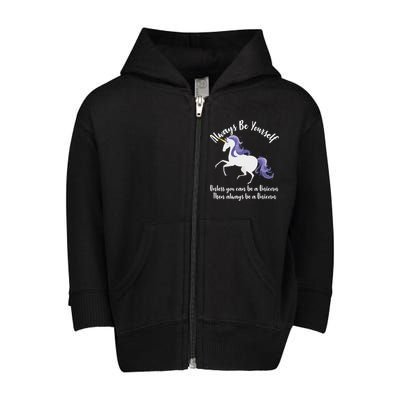 Always Be A Unicorn  Toddler Zip Fleece Hoodie